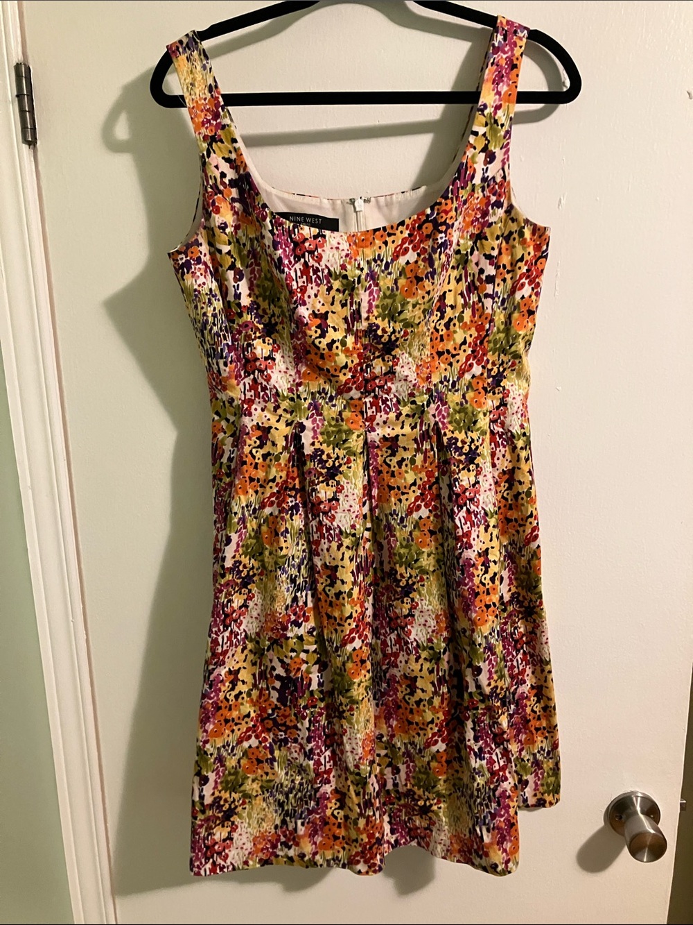 Nine West Multicolor Floral Scoop-Neck Sundress